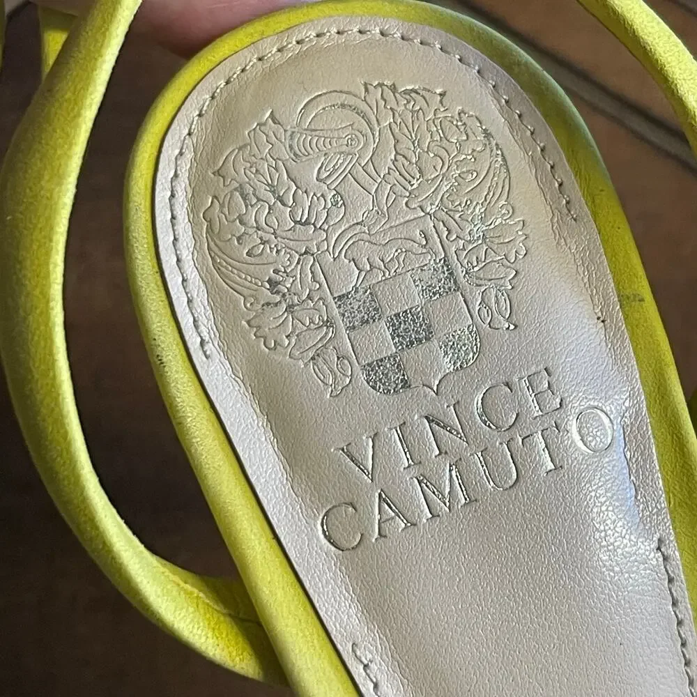 Vince Camuto Women's High Heel Yellow Strappy Shoes Size 7M